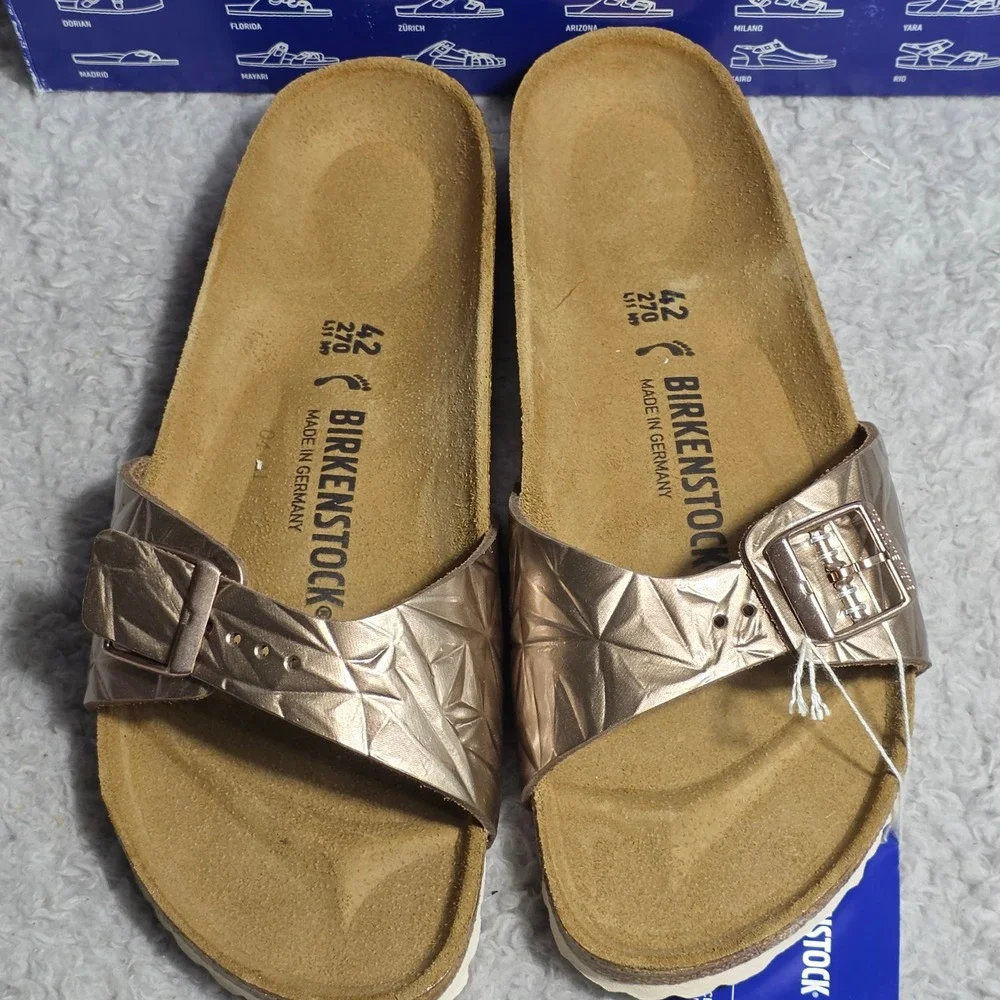 Birkenstock Madrid BS Spectral Copper Geometric Sandals EU 42 US L11‎ M9 NEW